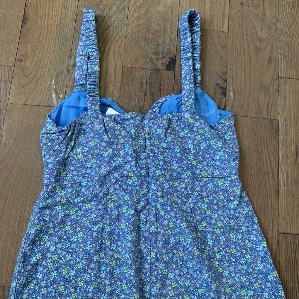Aeropostale Blue Floral Sleeveless Dress NWT Size Medium - Picture 6 of 7